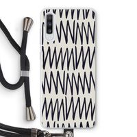 Marrakech Zigzag: Samsung Galaxy A70 Transparant Hoesje met koord