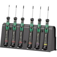 Wera 2050/6 Elektronica en fijnmechanica Schroevendraaierset 6-delig Plat, Kruiskop Phillips, Torx plus, Microstix