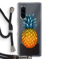 Grote ananas: Sony Xperia 5 Transparant Hoesje met koord