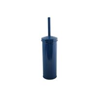 MSV Industrial Toilet/wc-borstel houder - metaal - marine blauw - 38cm - Toiletborstels