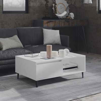VidaXL Salontafel 90x60x35 cm bewerkt hout wit