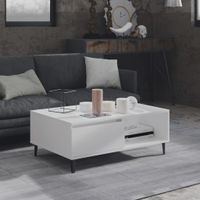VidaXL Salontafel 90x60x35 cm bewerkt hout wit - thumbnail
