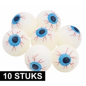 10x Glow in the dark oogballen van 4 cm voor Halloween