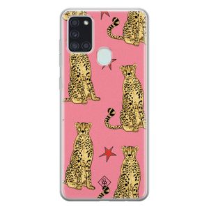 Samsung Galaxy A21s siliconen hoesje - The pink leopard