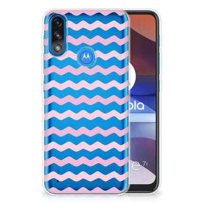 Motorola Moto E7/E7i Power | TPU bumper | Waves Roze