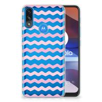 Motorola Moto E7/E7i Power | TPU bumper | Waves Roze