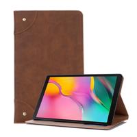 Retro boek stijl horizontale Flip lederen case voor Galaxy tab A 10 1 (2019) T510/T515 met houder & kaartsleuven & portemonnee (bruin)
