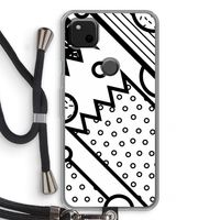 Pop Art #4: Pixel 4a Transparant Hoesje met koord