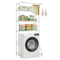 VEVOR Opbergrek boven wasmachine/droger, enkele rij, 3 lagen, wit