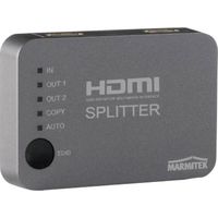 Marmitek Split 312 2 poorten HDMI-splitter 3D-weergave mogelijk 3840 x 2160 Pixel Zilver - thumbnail