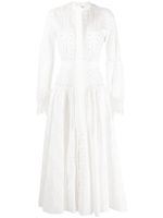 Roberto Cavalli robe longue à empiècements en dentelle - Blanc Roberto Cavalli robe longue à empiècements en dentelle - Blanc