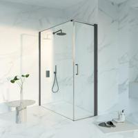 Fortifura Galeria Douchecabine - 60x160x200 - Profiel veiligheidsglas - anti kalk - geborsteld gunmetal PVD SW1122471/SW797918/SW797907