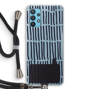 Moroccan stripes: Samsung Galaxy A32 4G Transparant Hoesje met koord