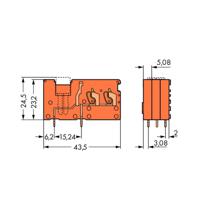 WAGO 742-176 Veerkrachtklemblok 2.50 mm² Aantal polen 1 Oranje 200 stuk(s) - thumbnail