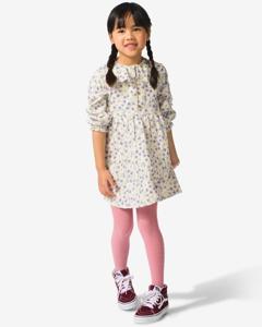 HEMA Kinderjurk Mousseline Bloemen Gebroken Wit (gebroken wit)