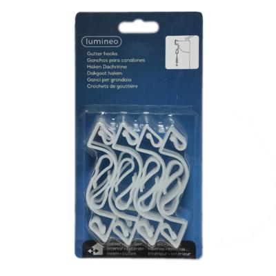 Kerstverlichting bevestiging haakjes - 16x st - dakgoot haakjes voor lichtsnoeren?