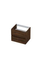 Onderkast INK 2 laden greeploos met houten keerlijst 60 cm x 45 cm x 52 cm Koper eiken 1257110