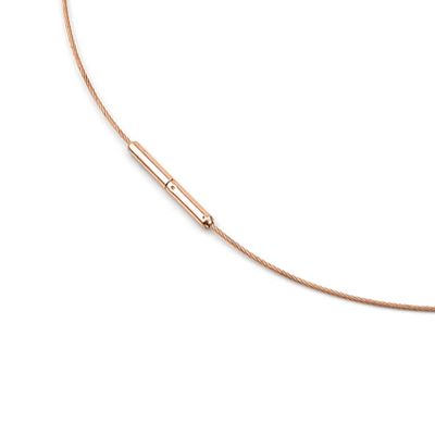 Boccia 0802-03 Ketting titanium-staal rosekleurig