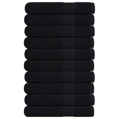 VidaXL Saunahanddoeken 10 st 80x200 cm 360 g/m² 100% katoen zwart
