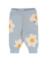 Bobo Choses legging en coton à fleurs - Bleu