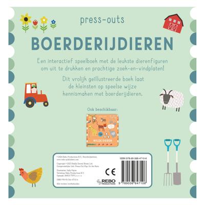 Rebo Publishers Kartonboek press-outs - boerderijdieren