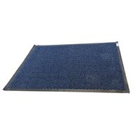 Anti slip deurmat/schoonloopmat PVC - blauw - 90 x 60 cm - voor binnen