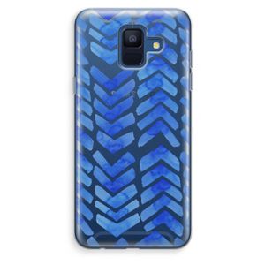 Blauwe pijlen: Samsung Galaxy A6 (2018) Transparant Hoesje