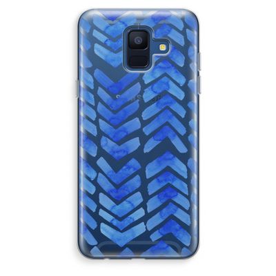 Blauwe pijlen: Samsung Galaxy A6 (2018) Transparant Hoesje