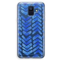 Blauwe pijlen: Samsung Galaxy A6 (2018) Transparant Hoesje