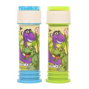 Dinosaurus bellenblaas - 1x - flesje met bal spelletje in dop - 60 ml - uitdeel cadeaus