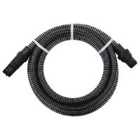 VidaXL Zuigslang met pvc koppelingen 1,1&apos;&apos; 4 m pvc zwart