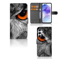 Samsung Galaxy A55 | Telefoonhoesje | Met pasjeshouder | Uil