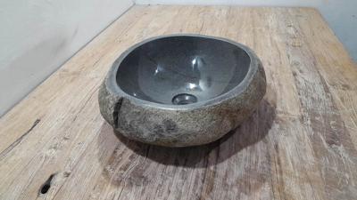 Wasbak riviersteen RS250322, 39x36x15 cm