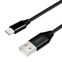 LogiLink CU0139 USB-kabel 0,3 m USB 2.0 USB A USB C Zwart - thumbnail