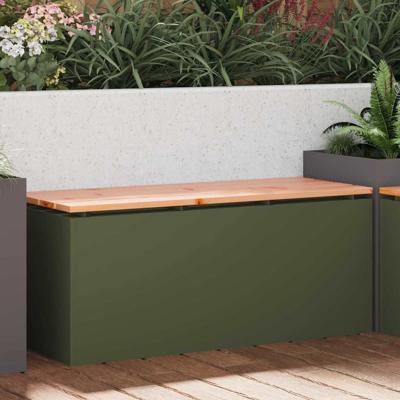 Tuinbank Olijfgroen 100 x 40 x 43 cm Staal
