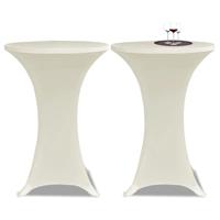 VidaXL Statafelhoes stretch ø70cm crème (2 stuks)