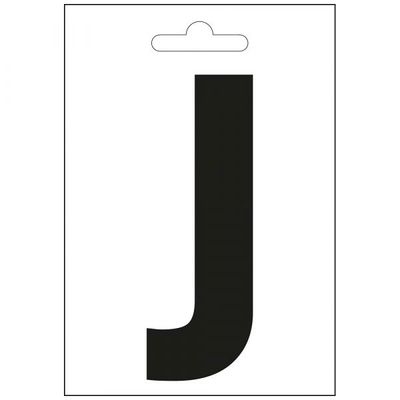 Nautic letter J zwart 100 mm.