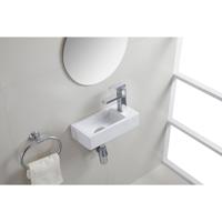 Wiesbaden Rhea S Mini Fontein Rechts 36.5x18x9 cm Mat Wit Keramiek
