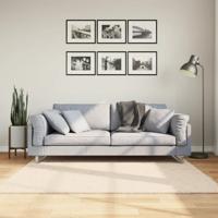 VidaXL Vloerkleed huarte laagpolig zacht wasbaar 160x160 cm beige