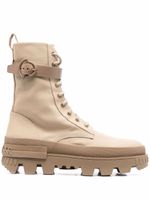 Moncler bottines en cuir à logo imprimé - Tons neutres - thumbnail