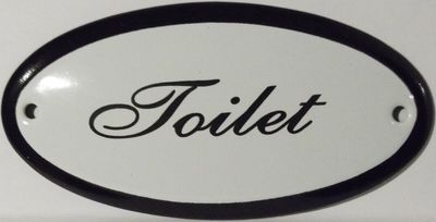 Deurbordje ovaal Toilet