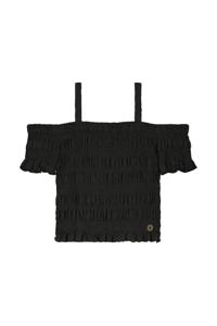 Like Flo zomer top meisjes teens - antraciet grijs - off shoulder - Ebi