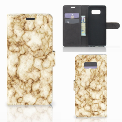 Samsung Galaxy S8 Plus | Bookcase | Marmer Goud