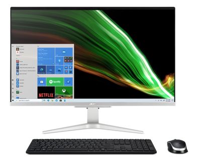 Acer Aspire C27-1655 I76101 NL Intel® Core™ i7 68,6 cm (27") 1920 x 1080 Pixels 16 GB DDR4-SDRAM 512 GB SSD Alles-in-één-pc NVIDIA GeForce MX330 Windows 11 Home Wi-Fi 6 (802.11ax) Zwart, Zilver