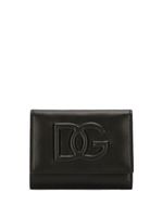 Dolce & Gabbana portefeuille en cuir à logo DG embossé - Noir - thumbnail