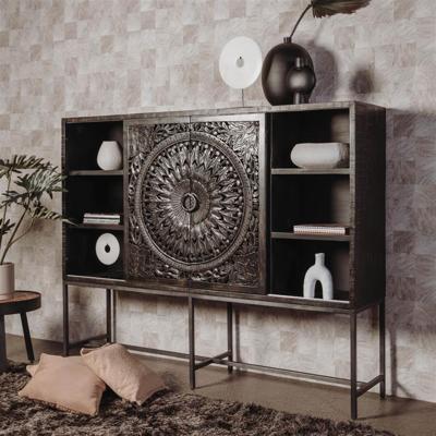 RENEW Wandkast 'Casina' 200cm, kleur Zwart