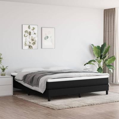 Bedframe zonder matras stof zwart 180x200 cm