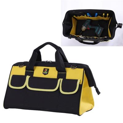 Multifunctionele Oxford doek elektricien belt Pouch onderhoud tools handtas schoudertas handige hardware tool tas grootte: 14 inch (geel)