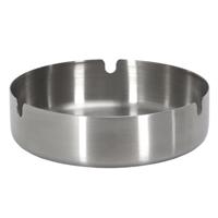 Home deco factory asbak - metaal - zilver - D12 cm - rond