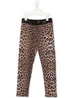 Philipp Plein Junior legging à imprimé léopard - Marron - thumbnail